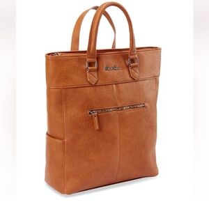 Robert Graham Tan Leather Laptop Bag / Briefcase